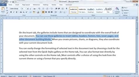 Selecting Text In Microsoft Word Training Connection