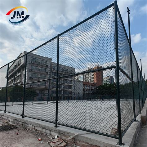 Galvanized Pvc Coated Black Green Tennis Court Chain Link Fence