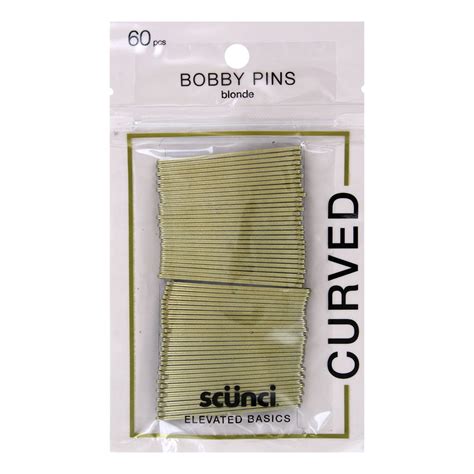 Scunci Elevated Basics Curved Bobby Pins Blonde 60 Pieces