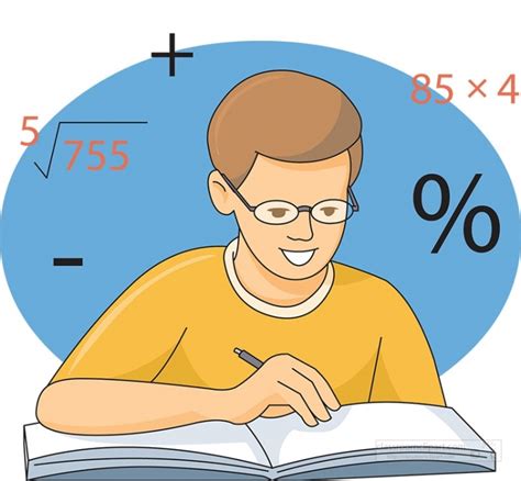 Mathematics Clipart Student Solving Mathematics Problem