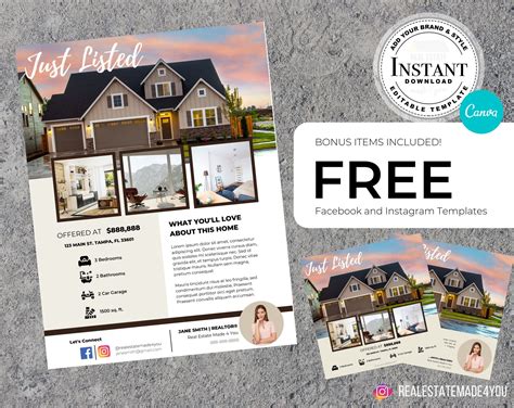 Real Estate Just Listed Flyer Template Just Listed Ver 1 
