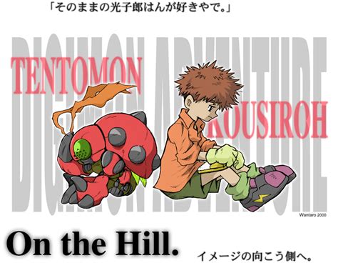 Izumi Koushirou Tentomon Digimon Antennae Black Eyes Brown Hair Bug Claws Digimon