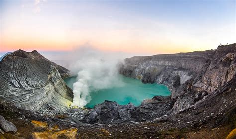 Mount Ijen Crater Volcano Bali Indonesia R Travelphotos