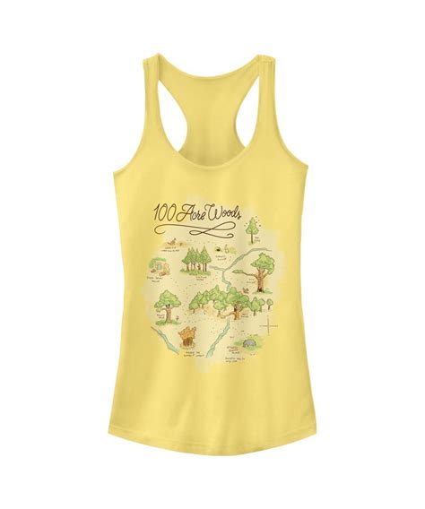Disney Winnie The Pooh 100 Acre Map Classic Girls Tank Yellow In 2022