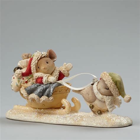Enesco Heart Of Christmas Santa Mouse With Bird Figurine 50freeshipus
