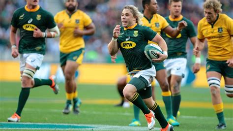 The all blacks remain their biggest obstacle, but the wallabies and pumas also. South Africa vs Australia - The Rugby Championship