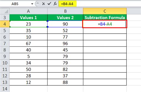 Excel Formula For Subtraction Calculate With Precision And Ease