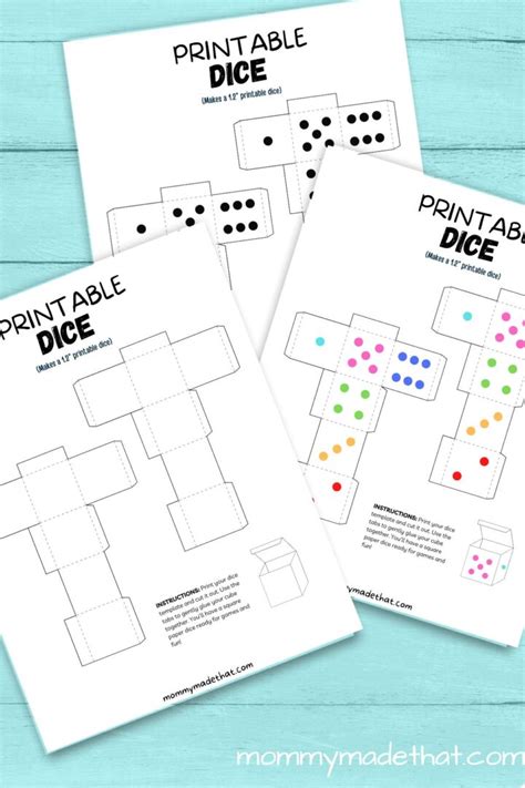 Printable Dice Template How To Make Paper Dice