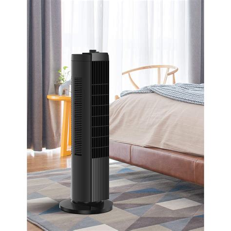 Pelonis 28 Inch Tall 3 Speed Compact Oscillating Tower Fan Black Used