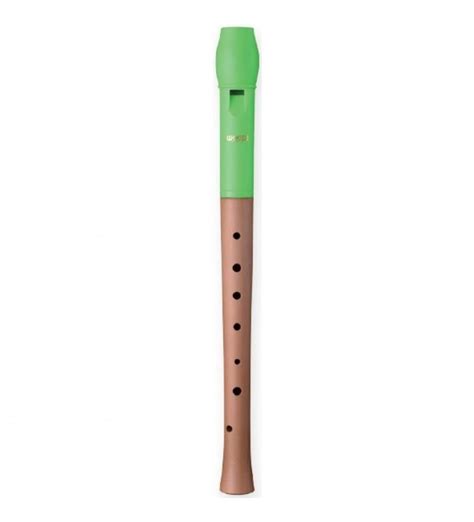 Flauta Dulce Soprano Digitación Alemana Smart Wrs 4338g Gr Mixta Verde