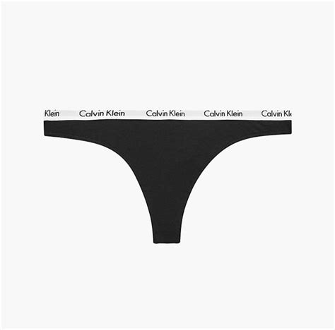 Calvin Klein Thong Blackgrey Womens Fashion New Undergarments And Loungewear On Carousell