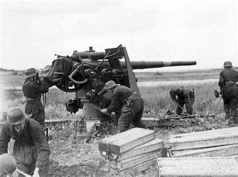 German 88mm Artillery In Action Artillery German Army World War Two
