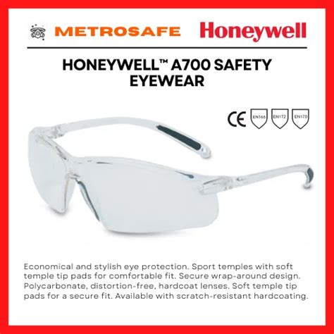 honeywell a700 safety anti mist scratch resistant uv safety glasses clear polycarbonate lens