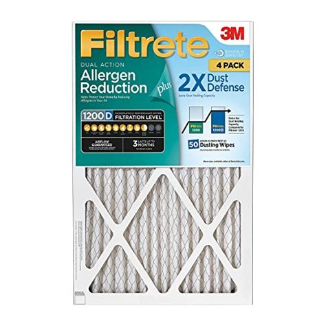 Filtrete Dual Action Micro Allergen Plus 2x Dust Defense Filter 20x25x1