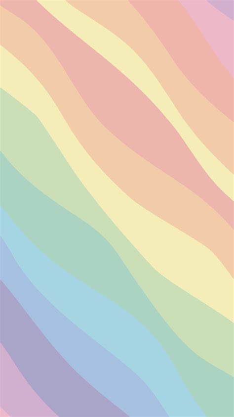 Phone Wallpaper Rainbow Pastel Wave Rainbow Wallpaper Iphone