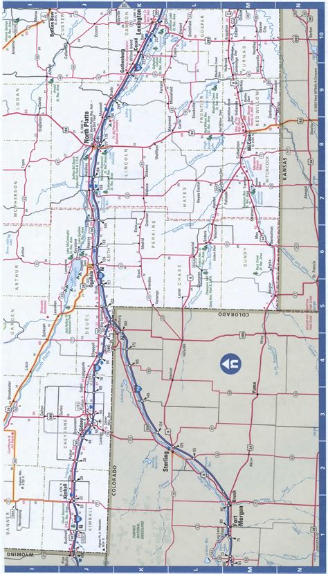 Western Nebraska Detailed Mapmap Of West Nebraska Cities And Highways