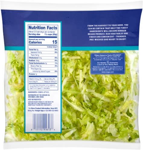 Kroger Shredded Iceberg Lettuce Bag 8 Oz Harris Teeter