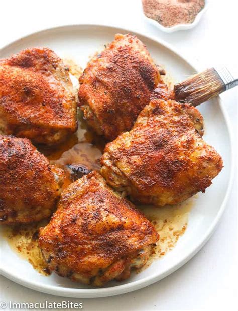 Here's how to do it in for the chicken: Baked Crispy Chicken Thighs - Immaculate Bites