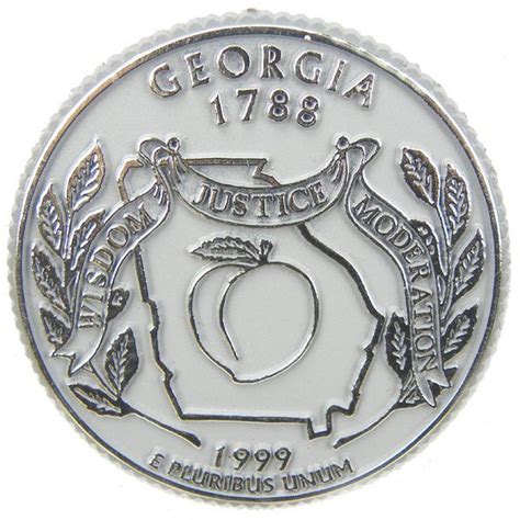 Georgia State Quarter Magnet By Classic Magnets Collectible Souvenirs