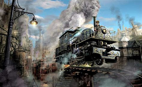 Steampunk Train Abstract Train Fantasy Steampuk Hd Wallpaper Peakpx