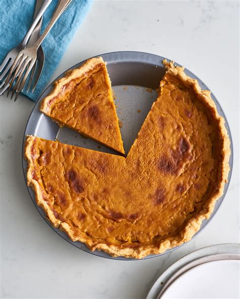 Pumpkin pie is a food item baked in a stone oven. My Honest Review of Ina Garten's Rule-Breaking "Ultimate ...