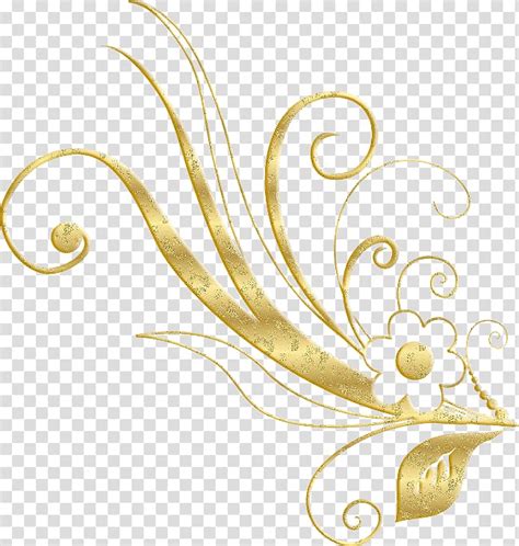 Gold Ornament Spiral Watermark Pattern Transparent Background Png