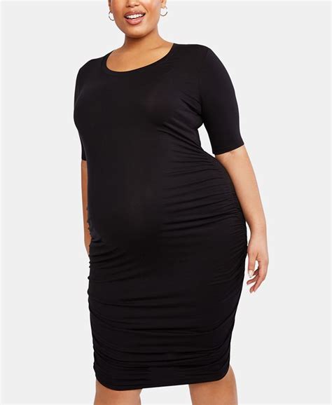 Motherhood Maternity Plus Size Ruched Maternity Dress And Reviews