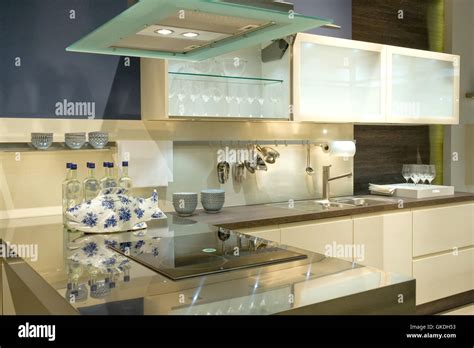 Modern Fitted Kitchen Stock Photo Alamy