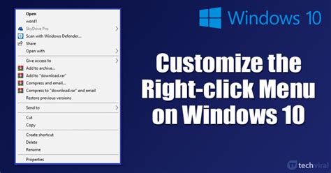 How To Customize The Right Click Menu On Windows 10 Pc 11 Click Get