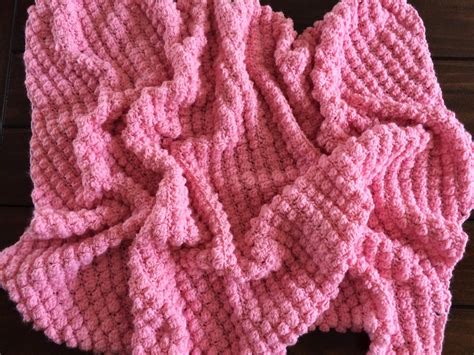 Not My Nanas Crochet Tunisian Crochet Puff Stitch Baby Blanket