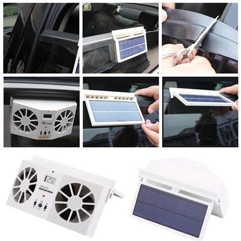 Vehicle Solar Powered Car Vent Window Fan For Car Auto Ventilator Air