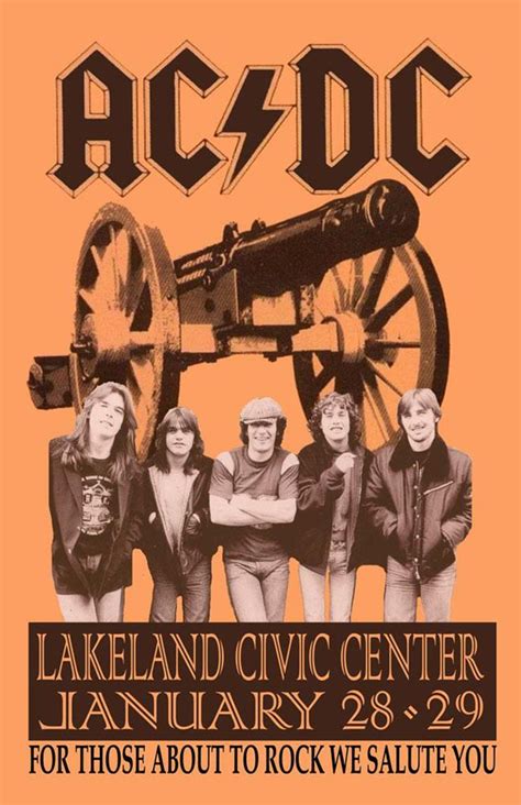 Acdc 1982 Lakeland Vintage Music Posters Concert Posters Acdc Poster