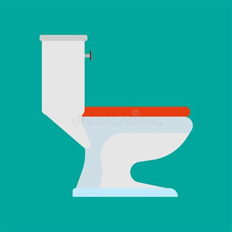Toilet Side View Vector Icon Bathroom Illustration Person Wc Room
