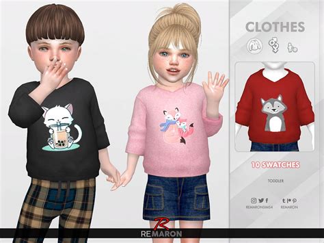 Cute Hoodie For Toddler 01 By Remaron At Tsr Sims 4 Updates
