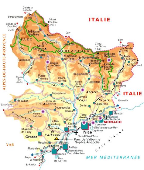 Carte Des Alpes Maritimes Cartes Et Plans Du Département