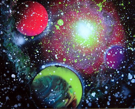 Spray Paint Art Original Space Galaxy Poster Painting 14