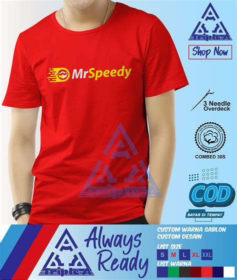 Kaos Baju Mr Speedy Logo Baju Perusahaan Triple A Lazada Indonesia