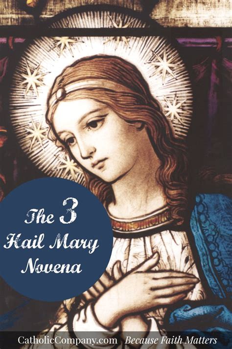 The Efficacious Three Hail Mary Novena Amen Novena Prayers Hail