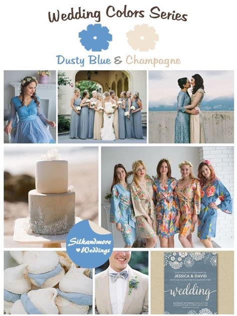 Dusty Blue And Champagne Wedding Color Palette Champagne Wedding