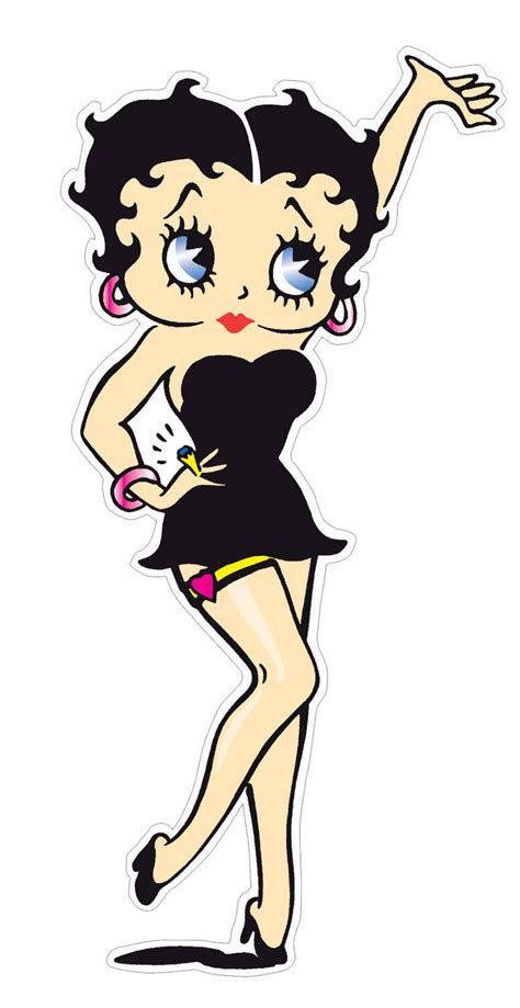 Betty Boop Sticker Black Dress 16cm Ebay