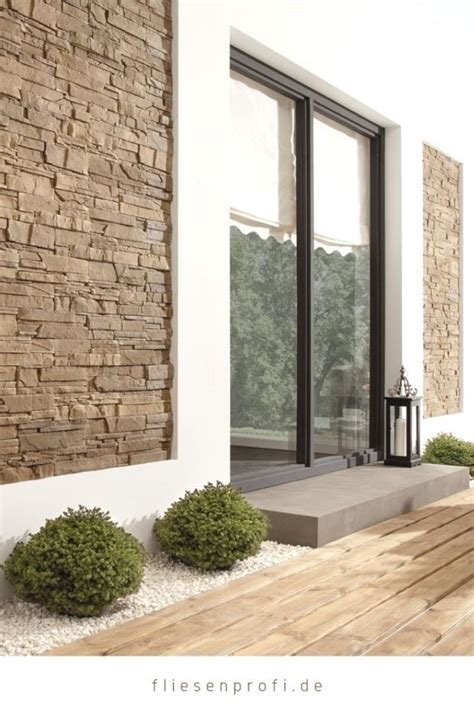 Da es sich außerdem um ein natürliches produkt handelt, eignet sich naturstein zudem hervorragend für umweltgerechtes bauen. Fassade mit Verblender in Naturstein-Optik Klinker ...