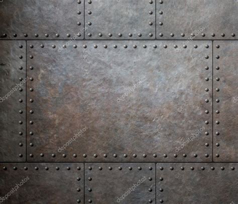 Metal texture with rivets as steam punk background or texture — Stock ...