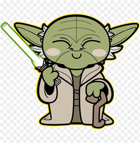 An Image Of Yoda Star Wars Sticker