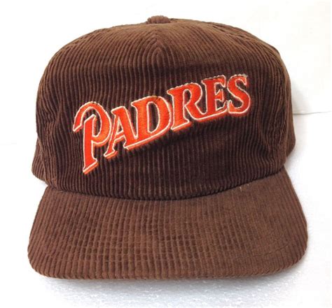 As Is Very Wearable Rare Vtg 80s San Diego Padres Hat Corduroy Brown