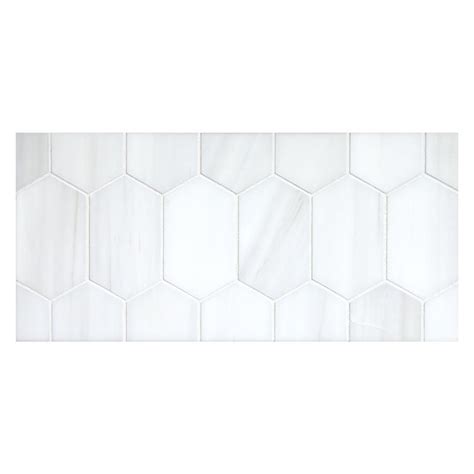 Complete Tile Collection Elongated Hexagon Mosaic 2 X 3 38 In