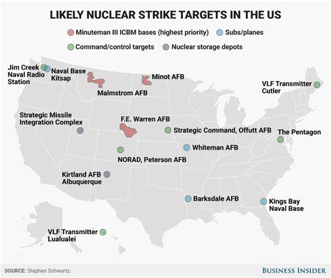 Here Are The Areas In The Us Most Likely To Be Struck In A Nuclear