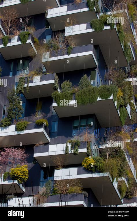 The Vertical Forest Palace Bosco Verticale Detail Milan Italy