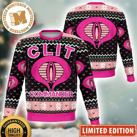 Clit Commander Funny Ugly Christmas Sweater Mugteeco