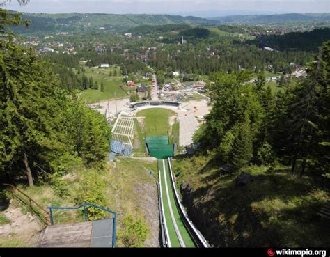 A view of the largest ski jumping hill in poland, located on the krokiew slope. Wielka Krokiew - Zakopane