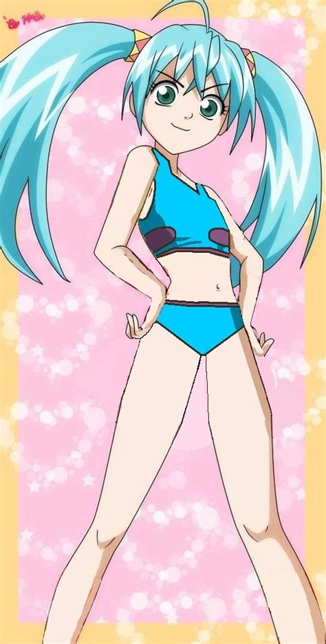 Safebooru 1girl Bakugan Bakugan Battle Brawlers Bikini Blue Hair Closed Mouth Green Eyes Heart